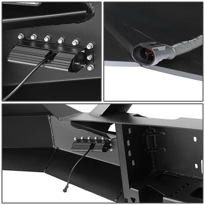 13-18 Ram Truck 1500 Rock Crawler Front Bumper - W/Winch Plate+LED Fog Light - FGBP-003 - 7