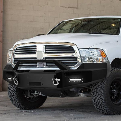 13-18 Ram Truck 1500 Rock Crawler Front Bumper - W/Winch Plate+LED Fog Light - FGBP-003 - 9
