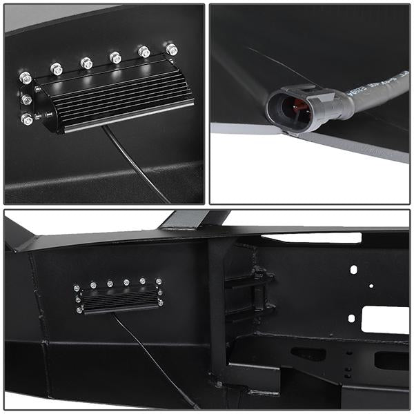 09-14 Ford F150 Rock Crawler Front Bumper - W/Winch Plate+LED Fog Light+D-Ring - FGBP-005 - 7
