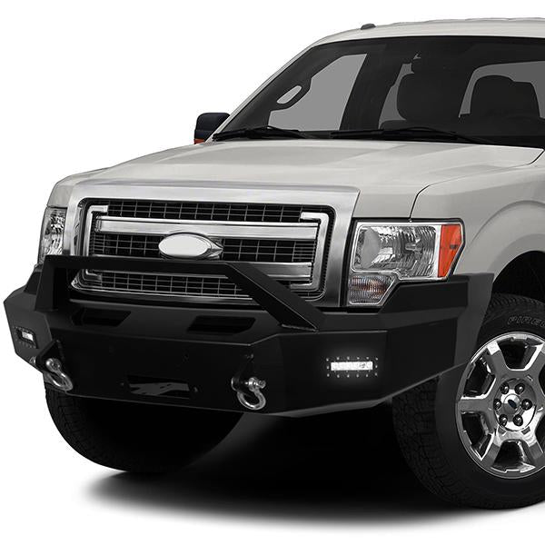 09-14 Ford F150 Rock Crawler Front Bumper - W/Winch Plate+LED Fog Light+D-Ring - FGBP-005 - 9