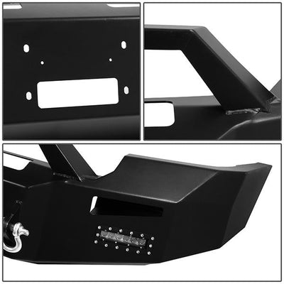 07-13 GMC Sierra 1500 Rock Crawler Front Bumper - W/Winch Plate+LED Fog Light - FGBP-006 - 5