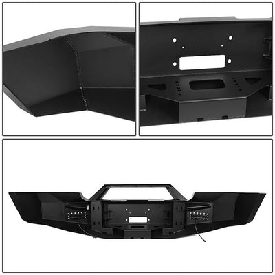 07-13 GMC Sierra 1500 Rock Crawler Front Bumper - W/Winch Plate+LED Fog Light - FGBP-006 - 6
