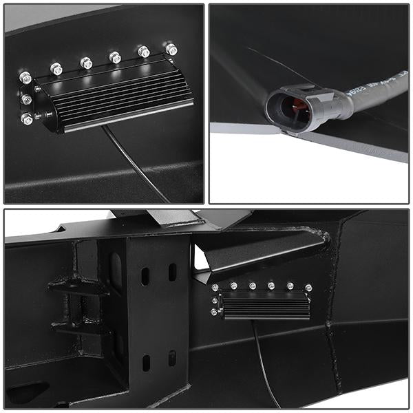 07-13 GMC Sierra 1500 Rock Crawler Front Bumper - W/Winch Plate+LED Fog Light - FGBP-006 - 7