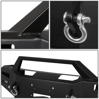 15-17 Ford F150 Rock Crawler Front Bumper - W/Winch Plate+LED Fog Light+D-Ring - FGBP-007 - 3