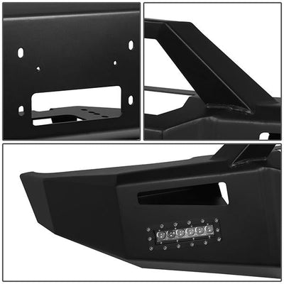 15-17 Ford F150 Rock Crawler Front Bumper - W/Winch Plate+LED Fog Light+D-Ring - FGBP-007 - 5
