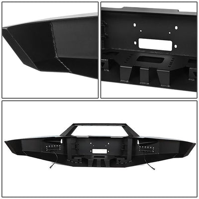 15-17 Ford F150 Rock Crawler Front Bumper - W/Winch Plate+LED Fog Light+D-Ring - FGBP-007 - 6