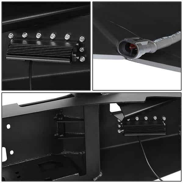 15-17 Ford F150 Rock Crawler Front Bumper - W/Winch Plate+LED Fog Light+D-Ring - FGBP-007 - 7