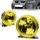 Amber Lens Universal Fog Lights <br>w/ Bulbs + Bracket