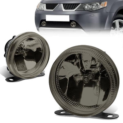 Smoked Lens Universal Fog Lights <br>w/ Bulbs + Bracket