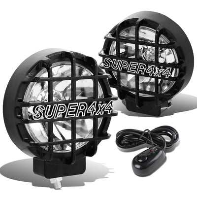 D-Motoring - Fog Lights - 6 - W / Switch - Black Housing - Clear Lens - Pair  - 1