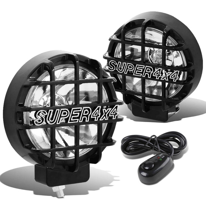D-Motoring - Fog Lights - 6 - W / Switch - Black Housing - Clear Lens - Pair  - 1