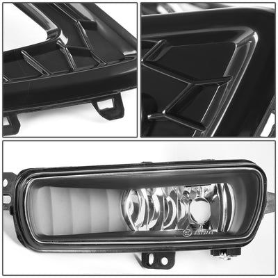 D-Motoring - Fog Lights - LED DRL - Black Housing - Clear Lens - Plug-n-Play - Pair - 15-17 Ford Focus - 3