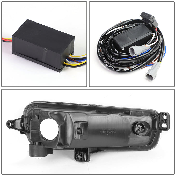 D-Motoring - Fog Lights - LED DRL - Black Housing - Clear Lens - Plug-n-Play - Pair - 15-17 Ford Focus - 4