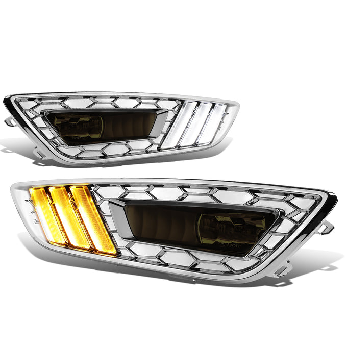 D-Motoring - Fog Lights - LED DRL - Smoked Lens - Plug-n-Play - Pair - 15-17 Ford Focus - 1
