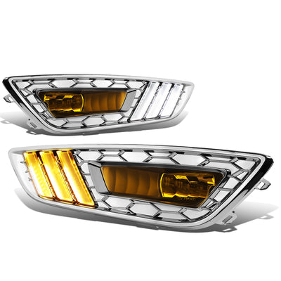 D-Motoring - Fog Lights - LED DRL - Amber Lens - Plug-n-Play - Pair - 15-17 Ford Focus - 1