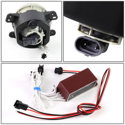 D-Motoring - Fog Lights - Halo Ring - Clear Lens - Plug-n-Play - Pair - Chrysler 300 C SRT8 Touring Limited S / PT Cruiser / Dodge Journey / Magnum / Jeep Wrangler - 4