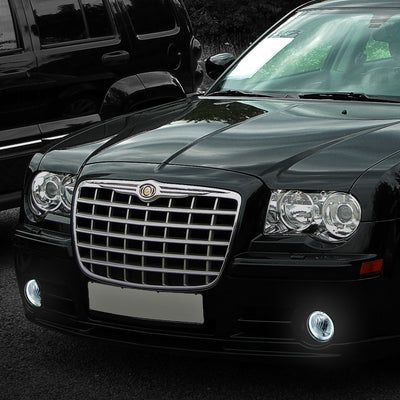 D-Motoring - Fog Lights - Halo Ring - Clear Lens - Plug-n-Play - Pair - Chrysler 300 C SRT8 Touring Limited S / PT Cruiser / Dodge Journey / Magnum / Jeep Wrangler - 5