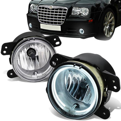 Halo Ring Fog Lights w/ Bulb <br>06-10 Chrysler PT Cruiser, 07-18 Jeep Wrangler