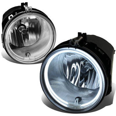 D-Motoring - Fog Lights - Halo Ring - Clear Lens - Plug-n-Play - Pair - Jeep Grand Cherokee / Commander / Chrysler Aspen / Chrysler 300 / Dodge Dakota / Mitsubishi Raider - 1