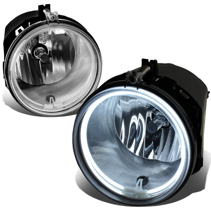 D-Motoring - Fog Lights - Halo Ring - Clear Lens - Plug-n-Play - Pair - Jeep Grand Cherokee / Commander / Chrysler Aspen / Chrysler 300 / Dodge Dakota / Mitsubishi Raider - 1