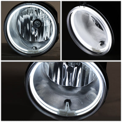 D-Motoring - Fog Lights - Halo Ring - Clear Lens - Plug-n-Play - Pair - Jeep Grand Cherokee / Commander / Chrysler Aspen / Chrysler 300 / Dodge Dakota / Mitsubishi Raider - 2