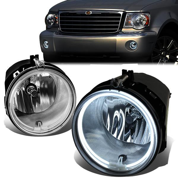 Halo Ring Fog Lights w/ Bulb <br>07-09 Chrysler 300 Aspen, 05-09 Dodge Dakota