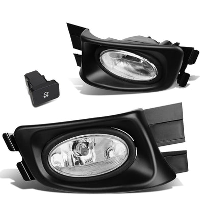 D-Motoring - Fog Lights - W / Switch - Clear Lens - Plug-n-Play - Pair - 03-05 Honda Accord 4Dr Sedan - 1