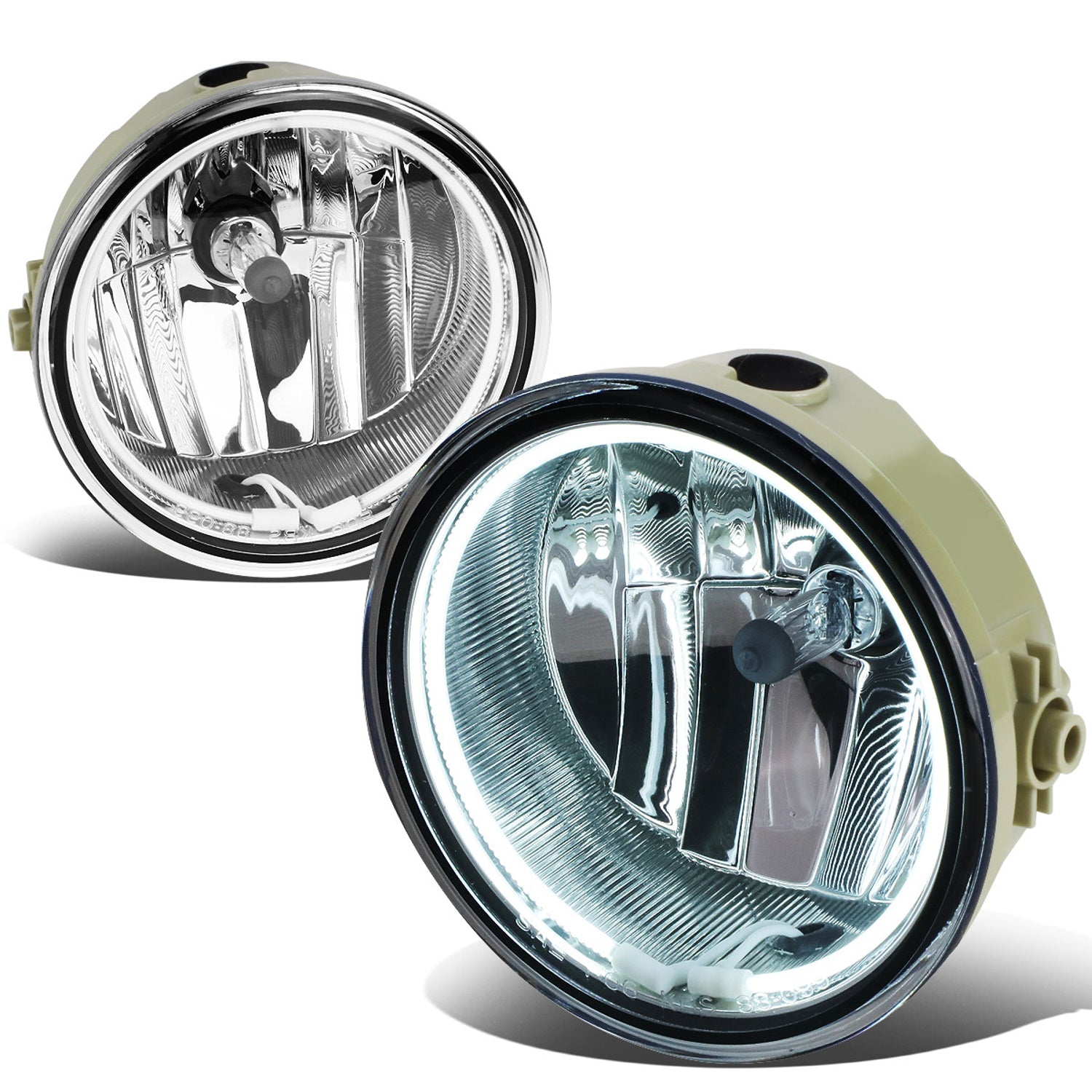 D-Motoring - Fog Lights - Halo Ring - Clear Lens - Plug-n-Play - Pair - Ford F-150 / Lincoln Mark LT - 1