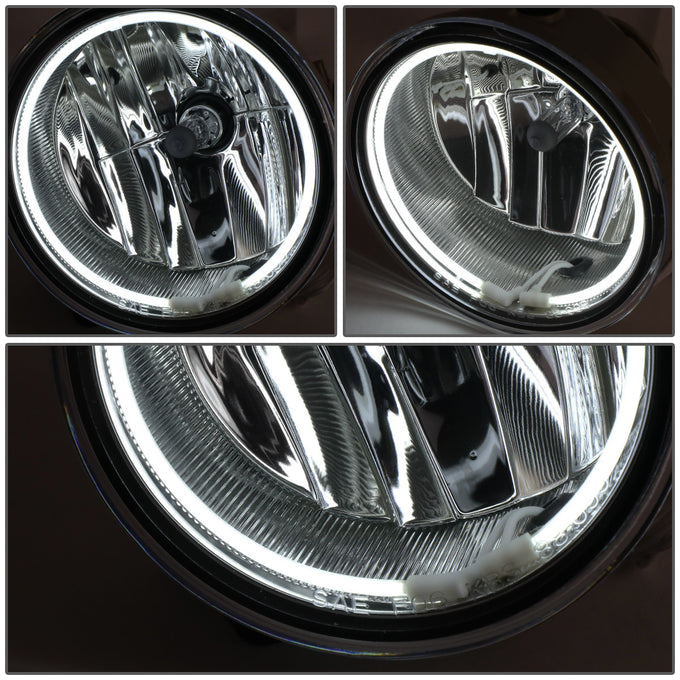 D-Motoring - Fog Lights - Halo Ring - Smoked Lens - Plug-n-Play - Pair - Ford F-150 / Lincoln Mark LT - 2