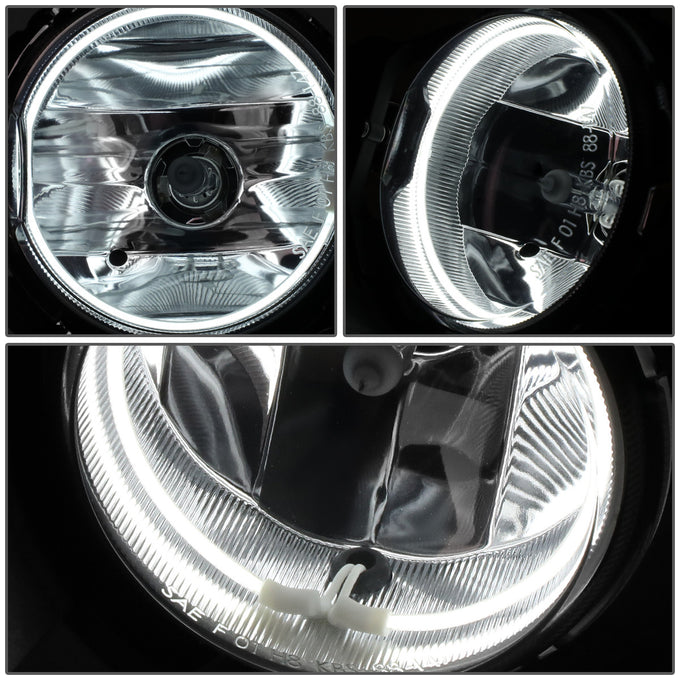 D-Motoring - Fog Lights - Halo Ring - Clear Lens - Plug-n-Play - Pair - 11-14 Chevy Cruze - 2