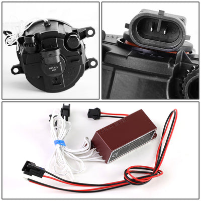 D-Motoring - Fog Lights - Halo Ring - Clear Lens - Plug-n-Play - Pair - Lexus / Toyota Avalon / Camry / Corolla Tacoma - 4