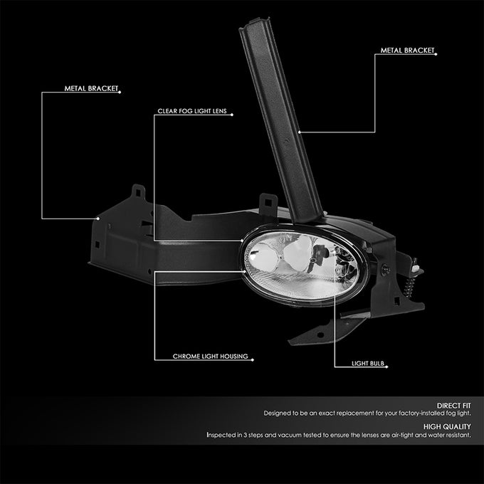 Fog Lights w/ Switch + Wiring Harness <br>08-10 Honda Accord Coupe