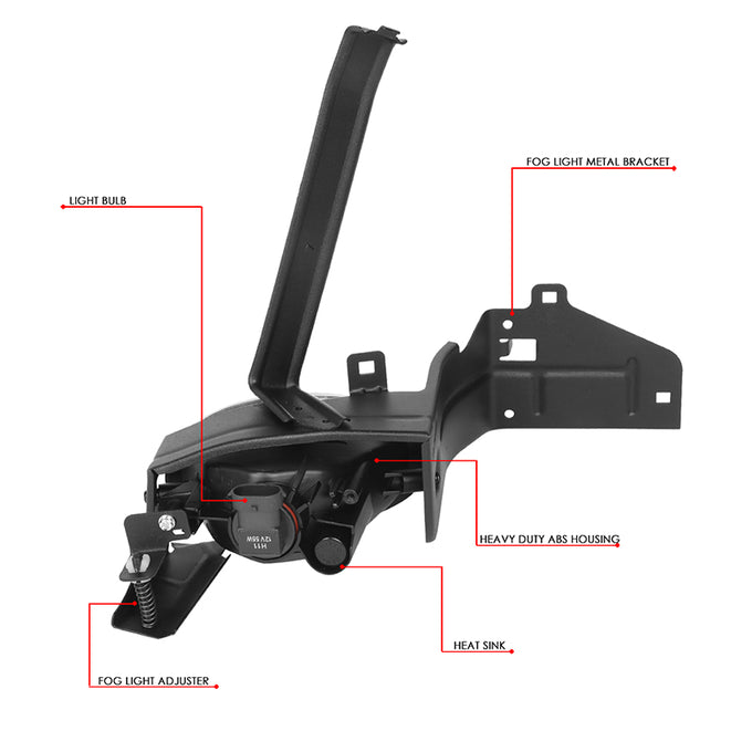 Fog Lights w/ Switch + Wiring Harness <br>08-10 Honda Accord Coupe