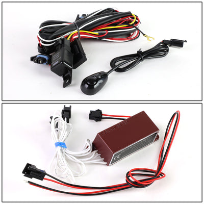 D-Motoring - Fog Lights - Halo Ring - W / Switch - Smoked Lens - Plug-n-Play - Pair - Nissan Frontier / Xterra - 4