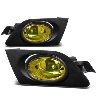 D-Motoring - Fog Lights - W / Switch - Amber Lens - Plug-n-Play - Pair - 01-03 Honda Civic 2-Dr Coupe 4-Dr Sedan - 1