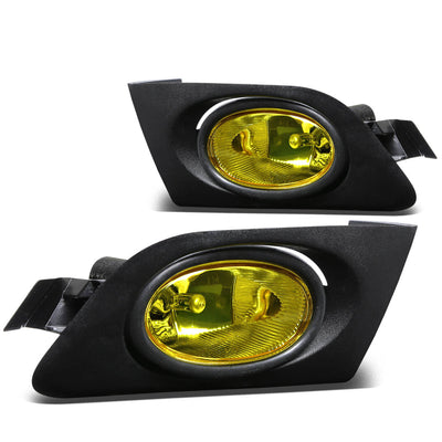 D-Motoring - Fog Lights - W / Switch - Amber Lens - Plug-n-Play - Pair - 01-03 Honda Civic 2-Dr Coupe 4-Dr Sedan - 3