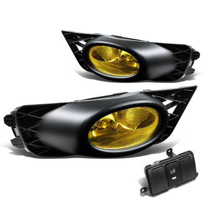 D-Motoring - Fog Lights - W / Switch - Amber Lens - Plug-n-Play - Pair - 09-11 Honda Civic 4-Dr Sedan - 1