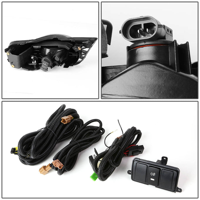 D-Motoring - Fog Lights - W / Switch - Amber Lens - Plug-n-Play - Pair - 09-11 Honda Civic 4-Dr Sedan - 4