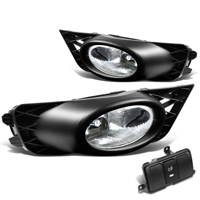 D-Motoring - Fog Lights - W / Switch - Clear Lens - Plug-n-Play - Pair - 09-11 Honda Civic 4-Dr Sedan - 1