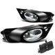 D-Motoring - Fog Lights - W / Switch - Clear Lens - Plug-n-Play - Pair - 09-11 Honda Civic 4-Dr Sedan - 1