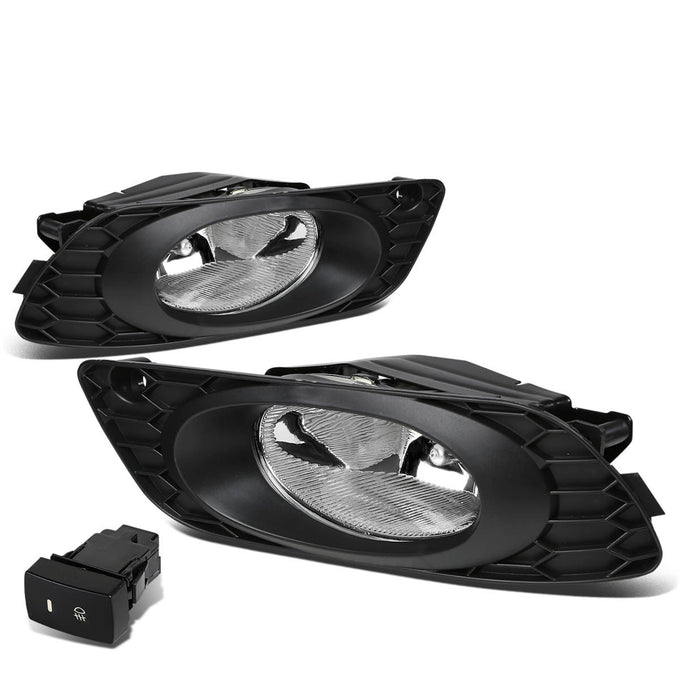 D-Motoring - Fog Lights - W / Switch - Clear Lens - Plug-n-Play - Pair - 2012 Honda Civic 4-Door Sedan - 1