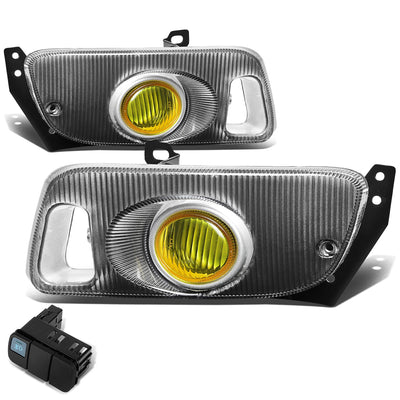 D-Motoring - Fog Lights - W / Switch - Amber Lens - Plug-n-Play - Pair - 92-95 Honda Civic Coupe / Hatchback - 4