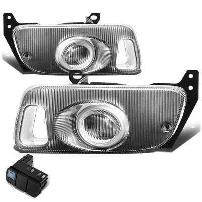 D-Motoring - Fog Lights - W / Switch - Clear Lens - Plug-n-Play - Pair - 92-95 Honda Civic Coupe / Hatchback - 4