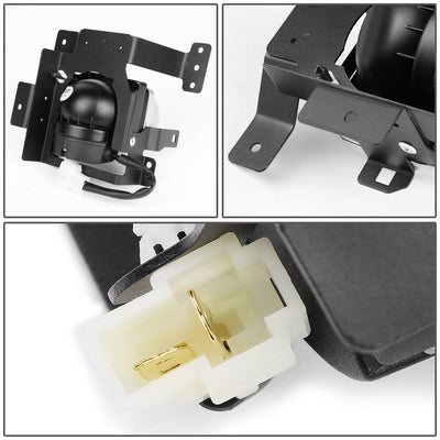 D-Motoring - Fog Lights - W / Switch - Clear Lens - Plug-n-Play - Pair - 92-95 Honda Civic 4-Dr Sedan - 4