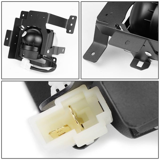 D-Motoring - Fog Lights - W / Switch - Clear Lens - Plug-n-Play - Pair - 92-95 Honda Civic 4-Dr Sedan - 4