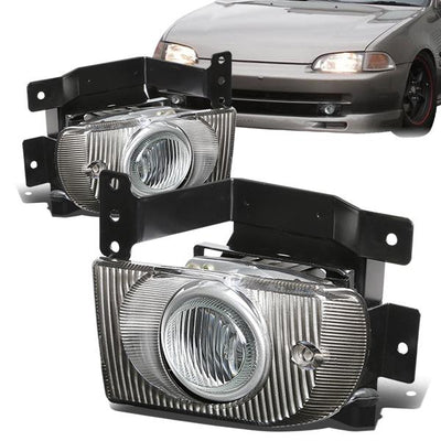 Factory Style Fog Lights w/ Switch + Wiring Harness <br>92-95 Honda Civic Sedan