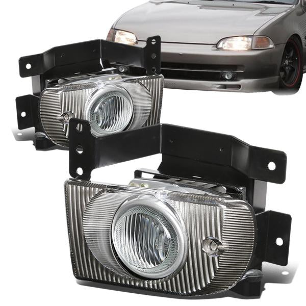 Factory Style Fog Lights w/ Switch + Wiring Harness <br>92-95 Honda Civic Sedan