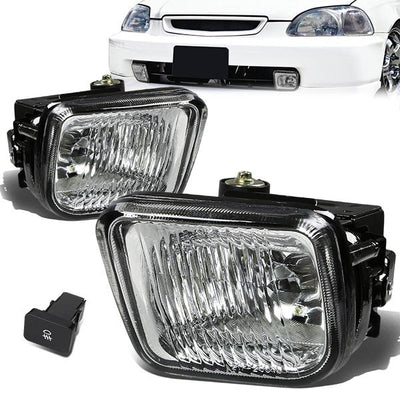 Factory Style Fog Lights w/ Switch + Wiring Harness <br>96-98 Honda Civic