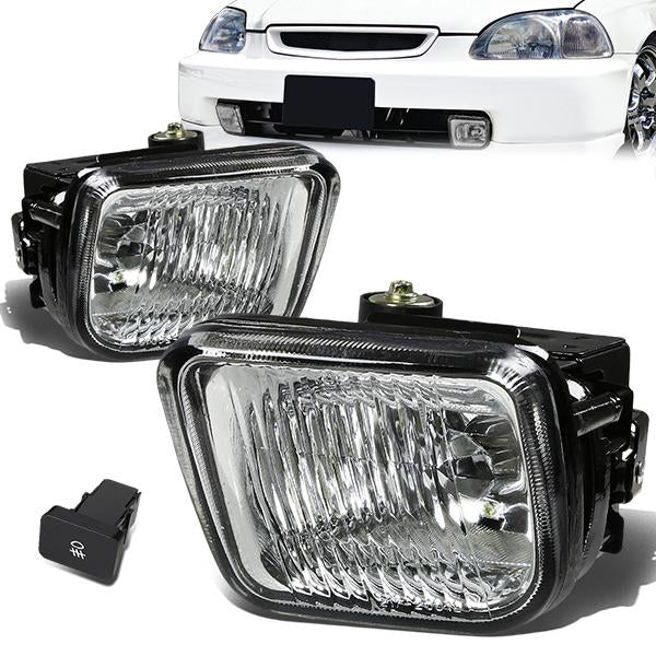 Factory Style Fog Lights w/ Switch + Wiring Harness <br>96-98 Honda Civic