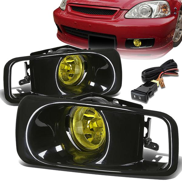 Factory Style Fog Lights w/ Switch + Wiring Harness <br>99-00 Honda Civic